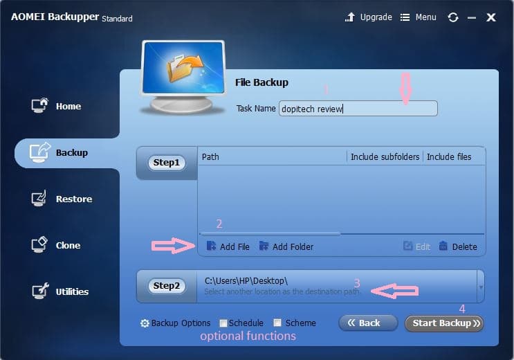 Aomei Backupper standard