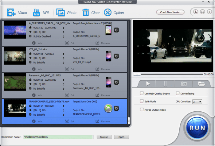 WinX HD Video Converter