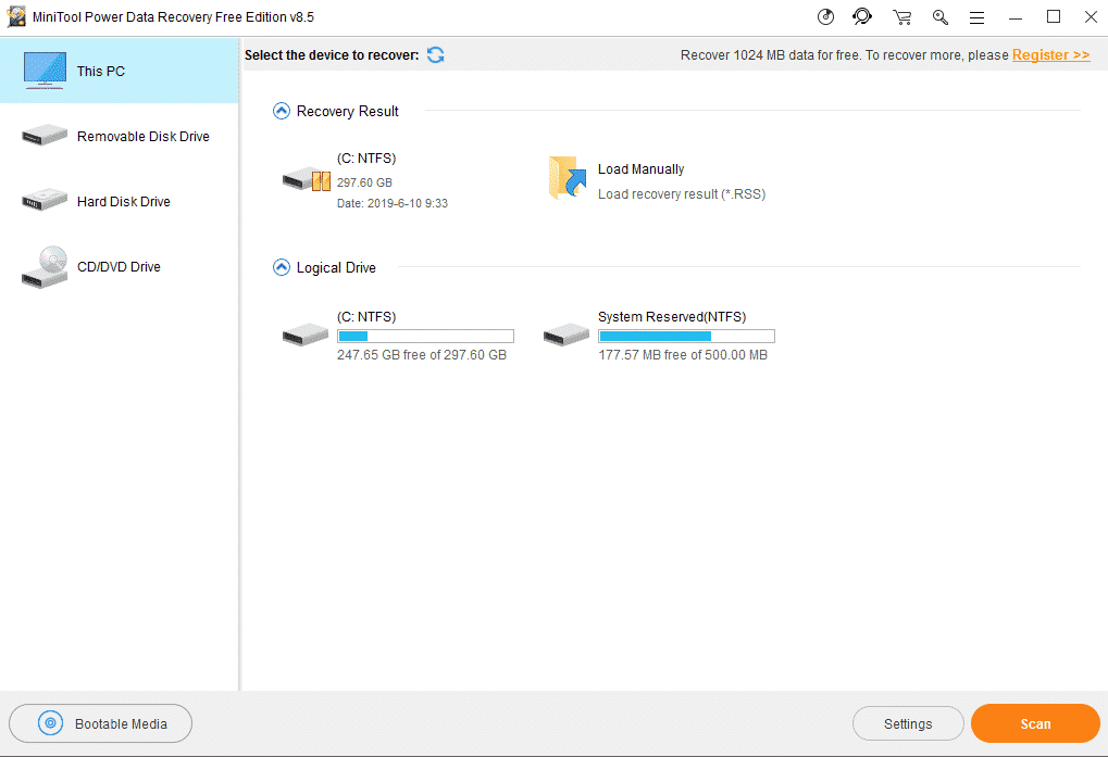 MiniTool Power Data Recover v8.5