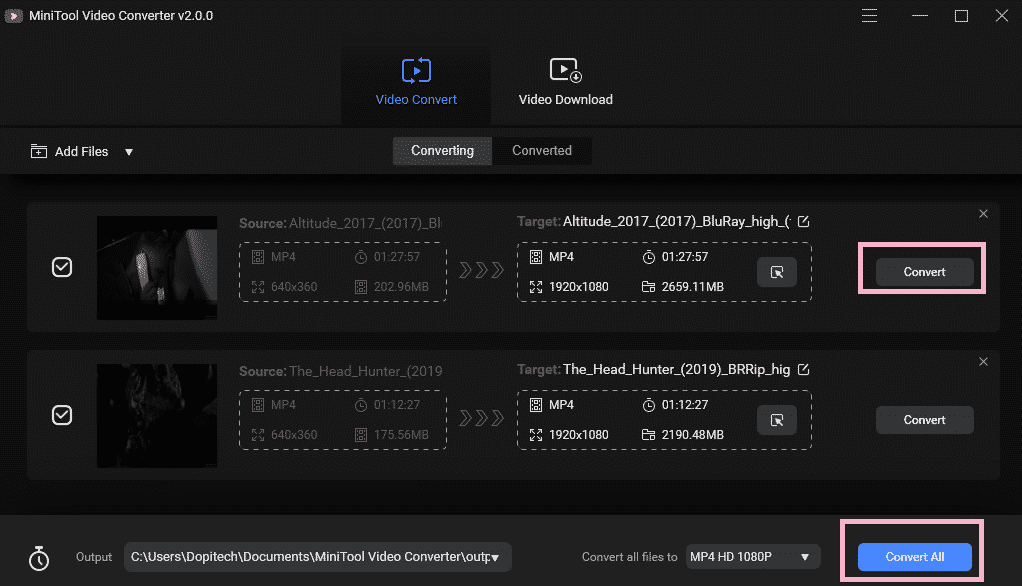 Minitool Free Video Converter