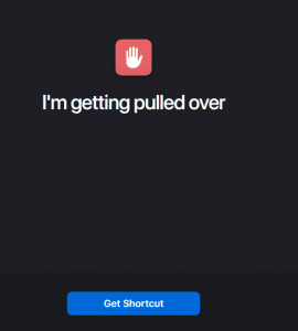 I'm getting pulled over