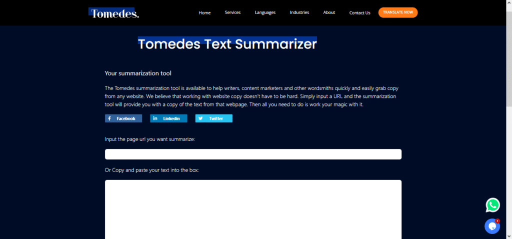 Tomedes - Best Article Summarizing Tool