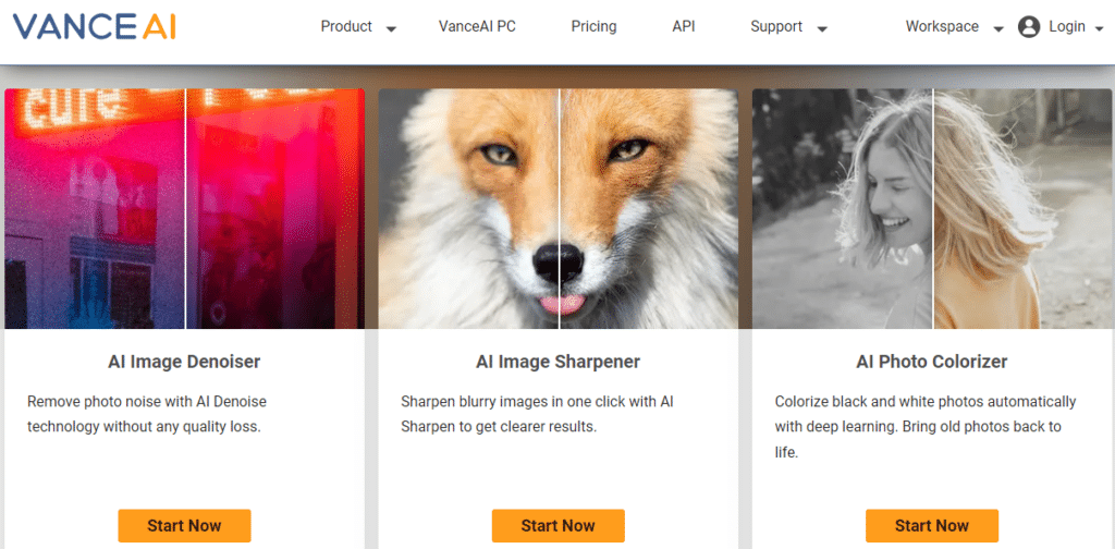VanceAI AI Image Upscaler