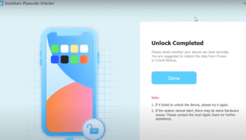 Joyoshare Passcode Unlocker Success