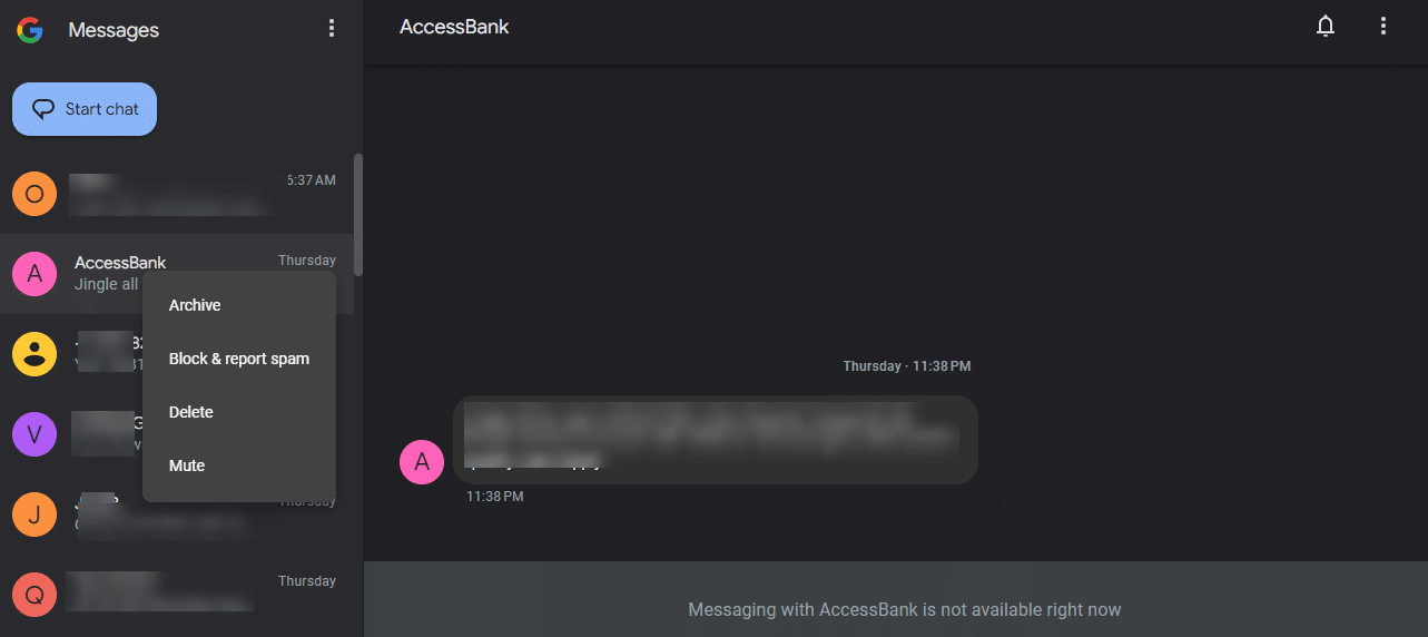 WhatsApp and SMS Messages on PC