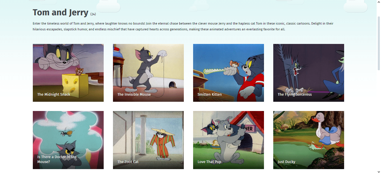 Where to watch Tom & Jerry Cartoons for Free Online